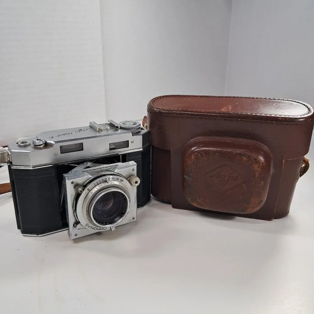 AGFA KARAT 36 film CAMERA SYNCHRO-COMPUR Folding Rangefinder‎ Rodenstock Heligon